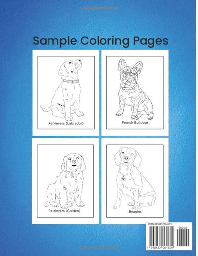 Dog Coloring Book – 30 Stress Relieving Uniquely Hand Drawn Dog Breeds as Puppies G.E.M.