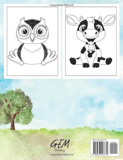 Cute Animals Coloring Book for Kids and Toddlers: Big and Fun Designs with Baby Animals - Cute Coloring Pages for All Kids to Color! G.E.M.